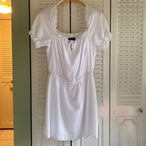 Mink Pink white cotton off the shoulder dress. Size L